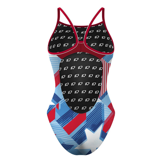 Born to Sparkle - Skinny Strap Swimsuit