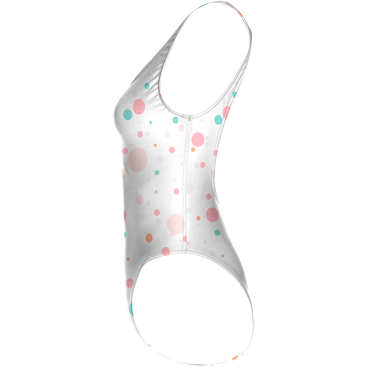 Multicolor Polka Dots - High Hip One Piece Swimsuit