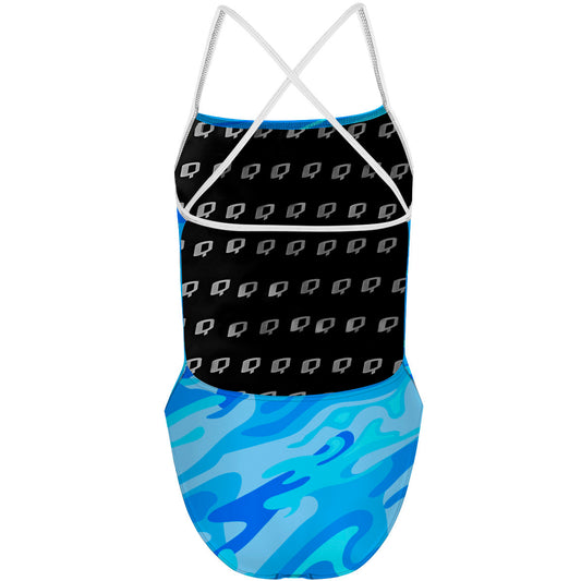 Fenix Team blue tiras - "X" Back Swimsuit