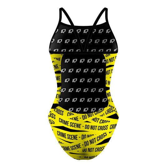 Do Not Cross - Sunback Tank Swimsuit
