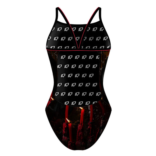 Catrina in Red - Sunback Tank Swimsuit