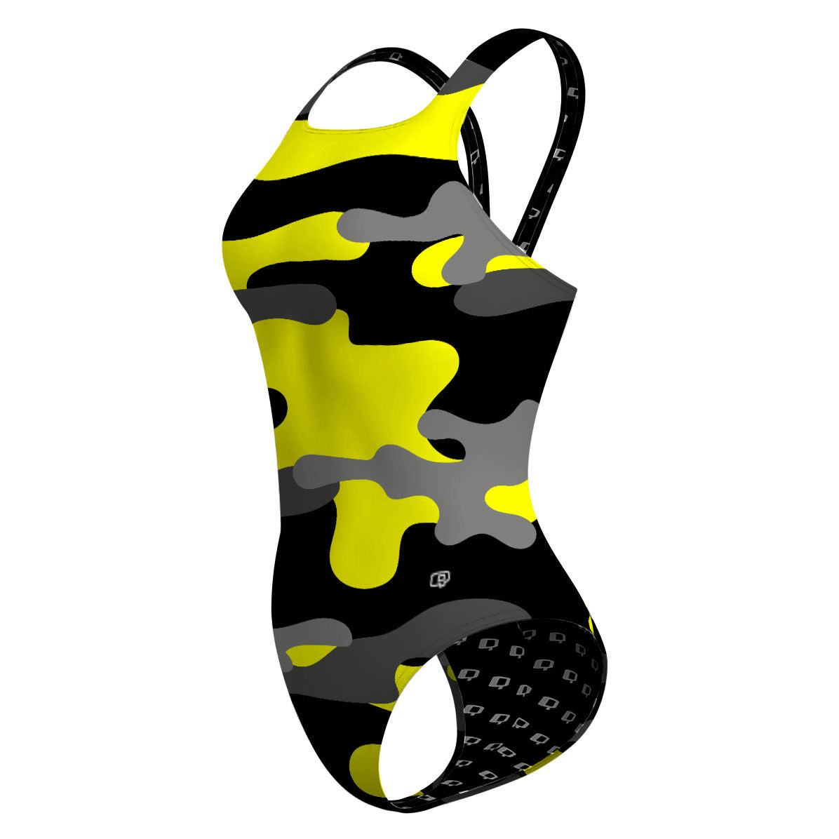 Yellow Camo - Classic Strap Swimsuit