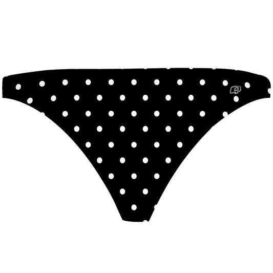 Black-White Polka Dots - Tieback Bikini Bottom