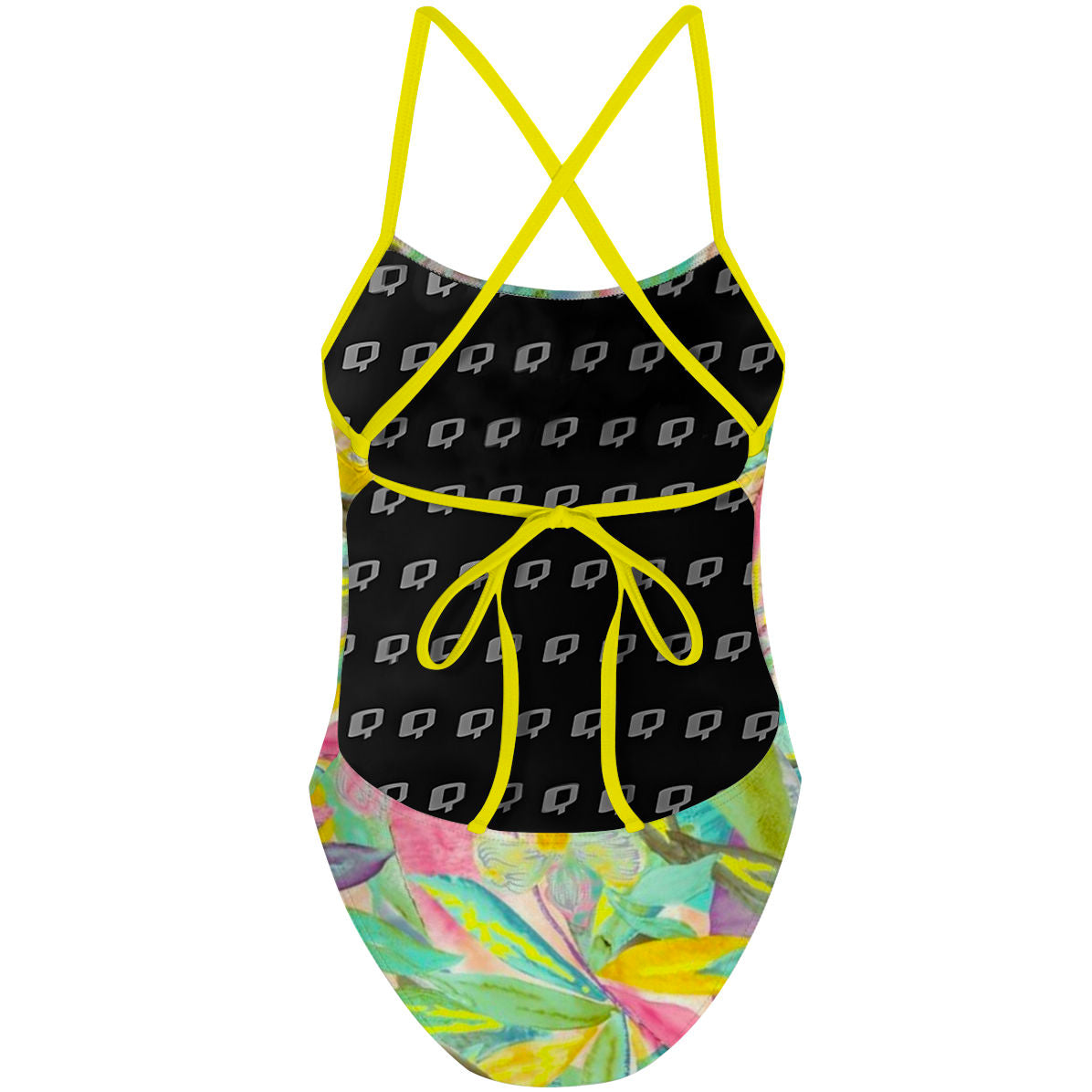 Pastel Flowers - Tieback One Piece Swimsuit
