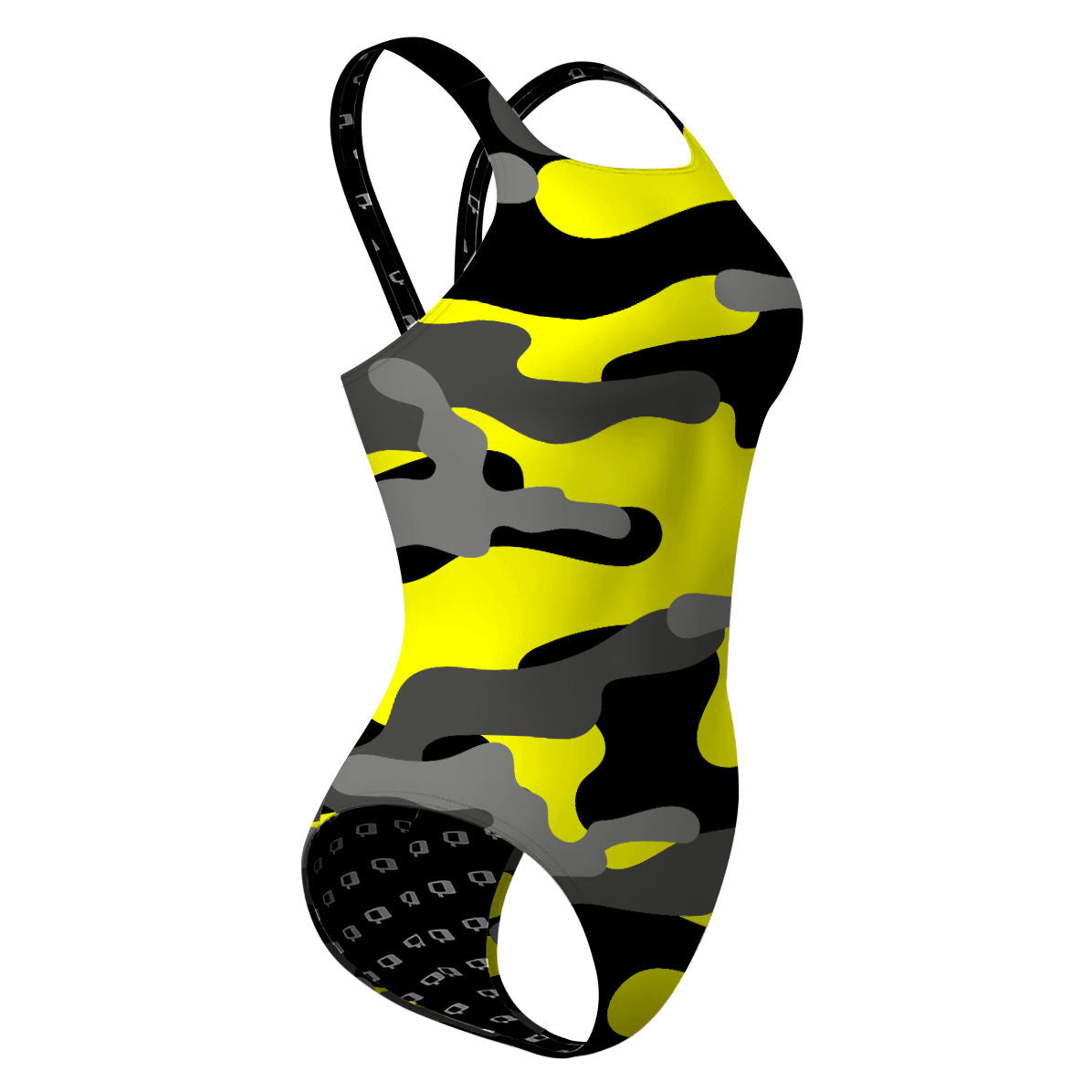 Yellow Camo - Classic Strap Swimsuit