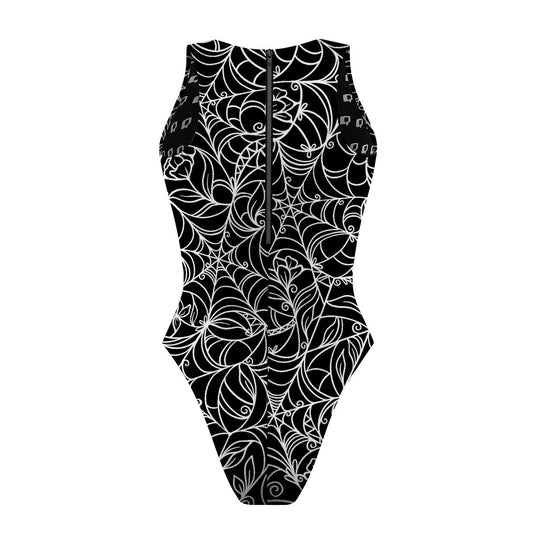Spiderweb Temptation - Women's Waterpolo Swimsuit Cheeky Cut