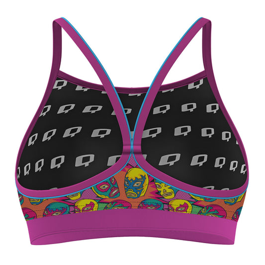 Comic Wrestling Masks - Classic Sports Bikini Top