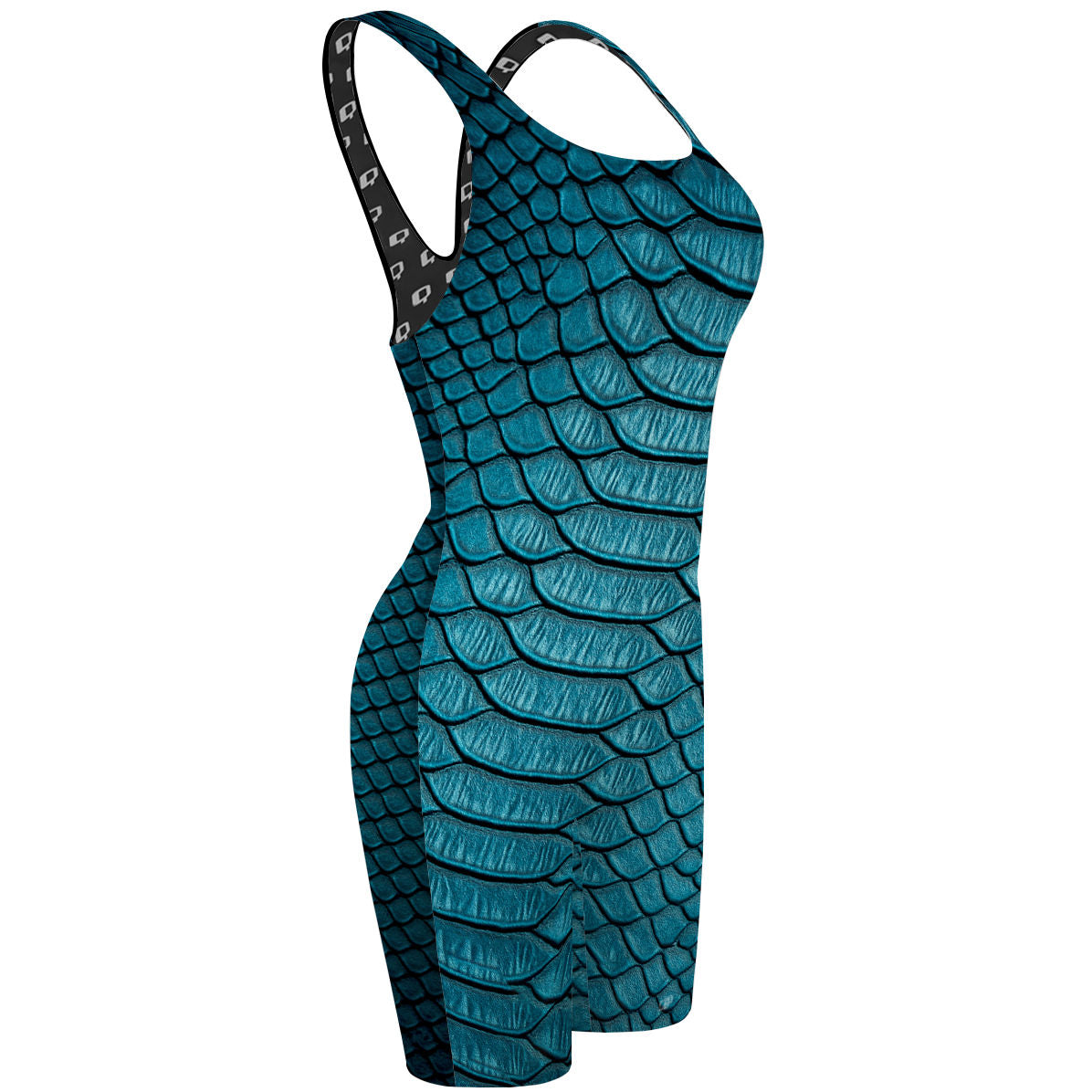Blue Snake - Classic Strap Long Knee Women Jammer