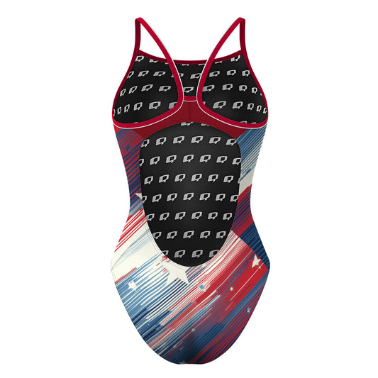 Stripe the Sky - Skinny Strap Swimsuit