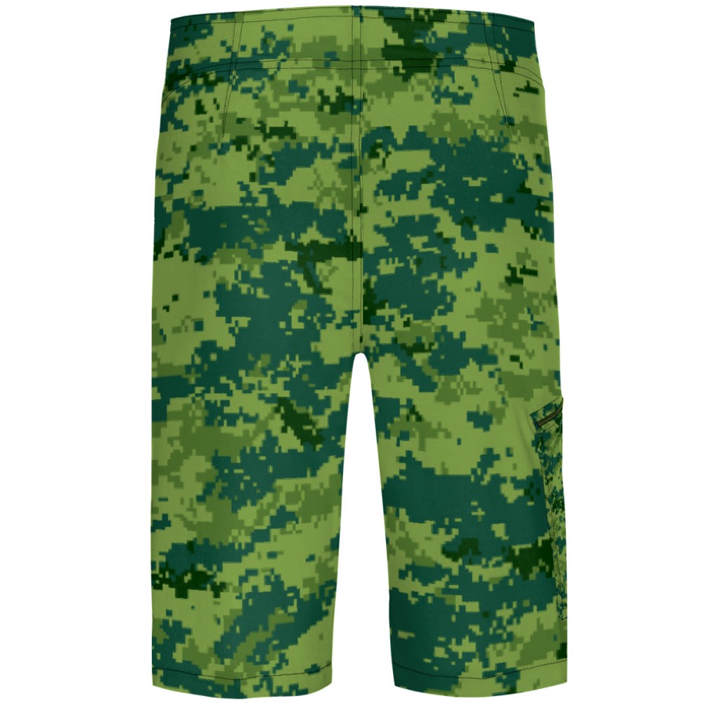 Green Camouflage Board Shorts