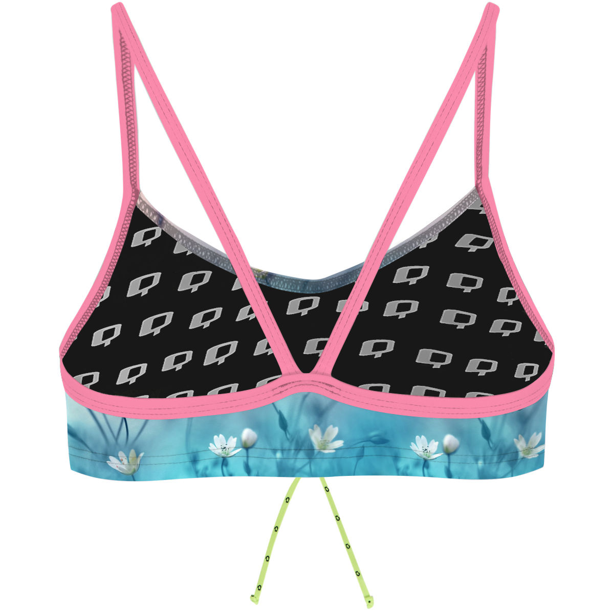 Delicate Flowers - Bandeau Bikini Top