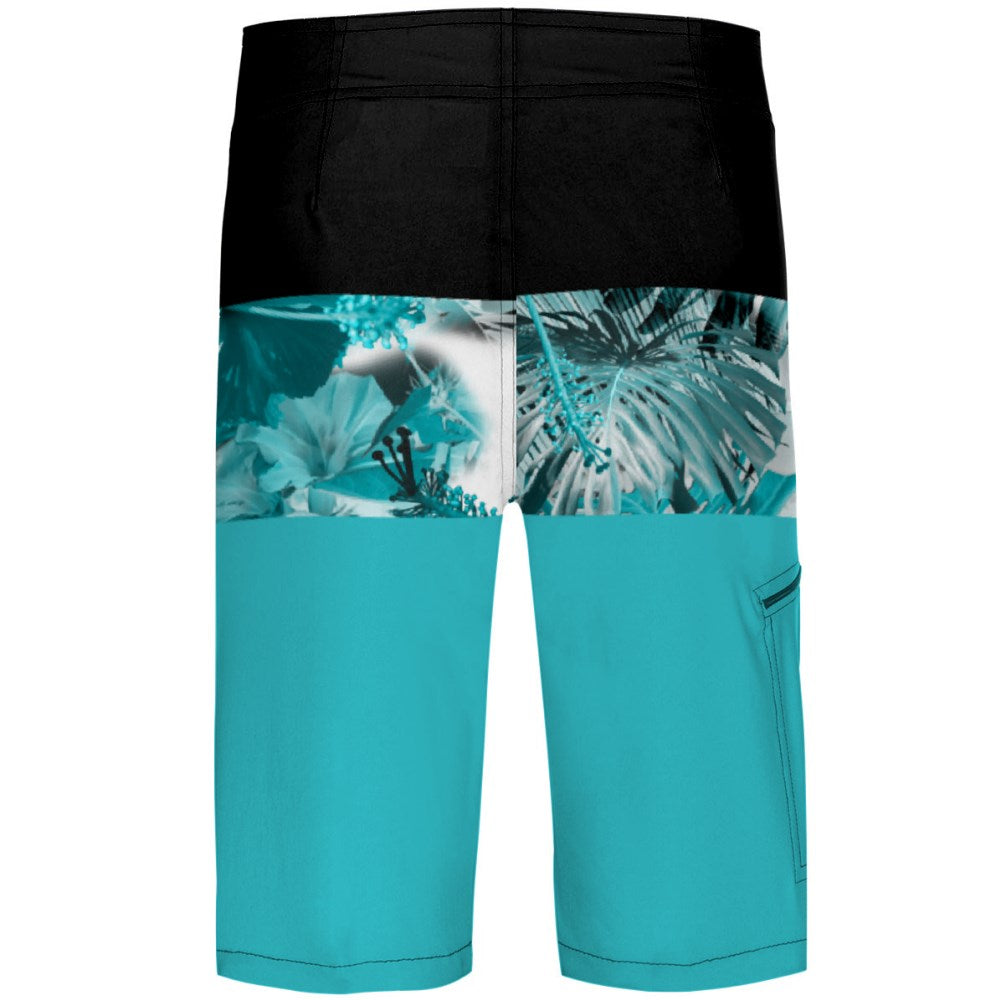 Electric Blue Plumeria - Board Shorts