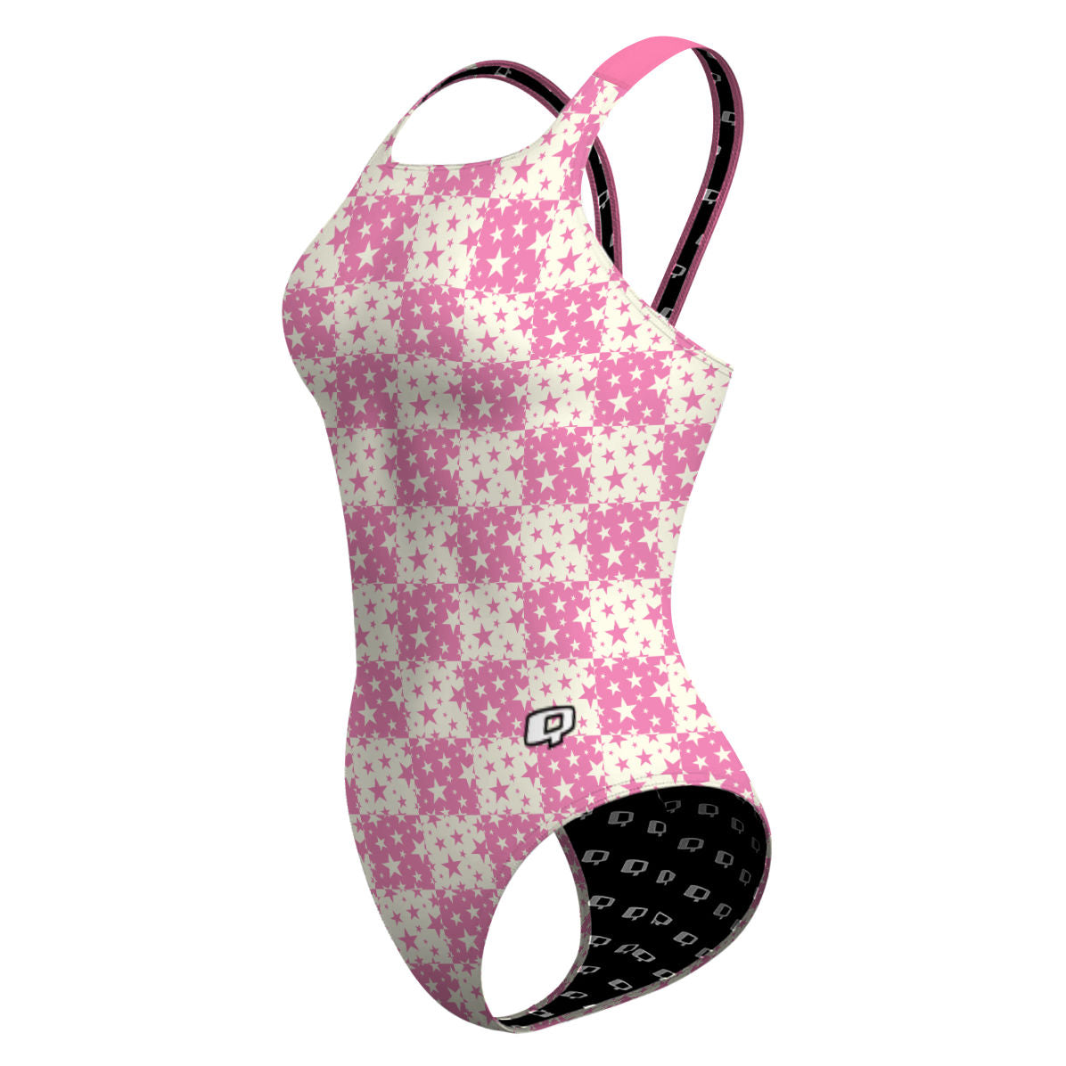 Pink Plaid Stars - Classic Strap Swimsuit