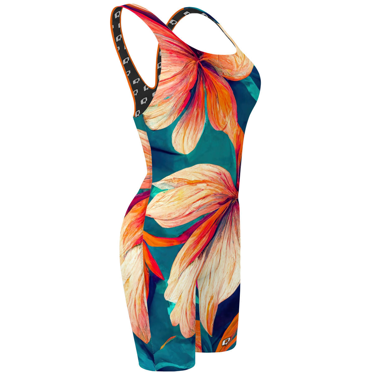 Wild Flowers - Classic Strap Long Knee Women Jammer