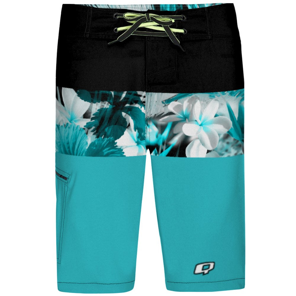 Electric Blue Plumeria - Board Shorts