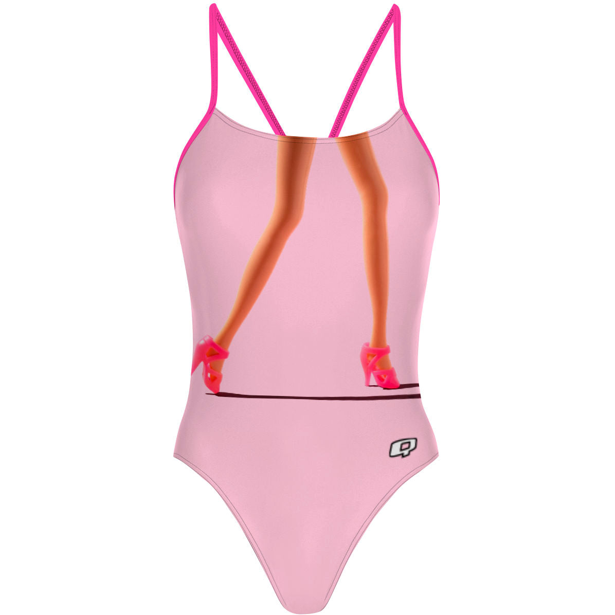 Pink legs for days - "Y" Back Swimsuit