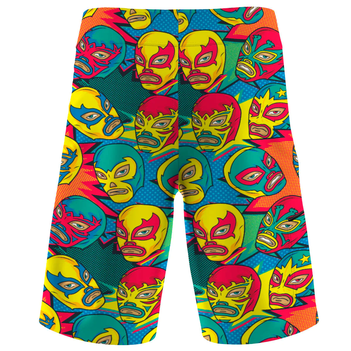 Comic Wrestling Masks - Men Board Short 19"