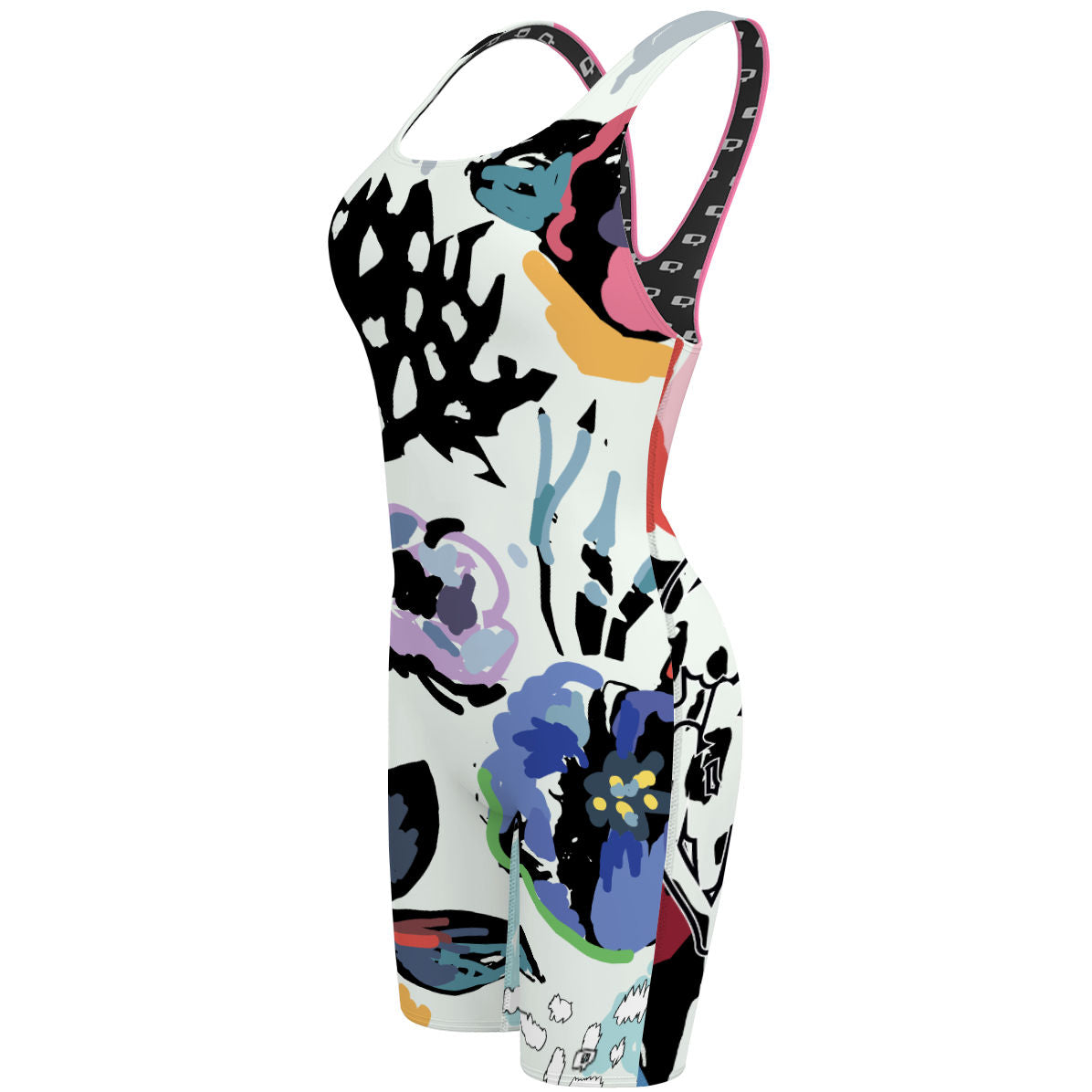 Floral Splash - Classic Strap Long Knee Women Jammer