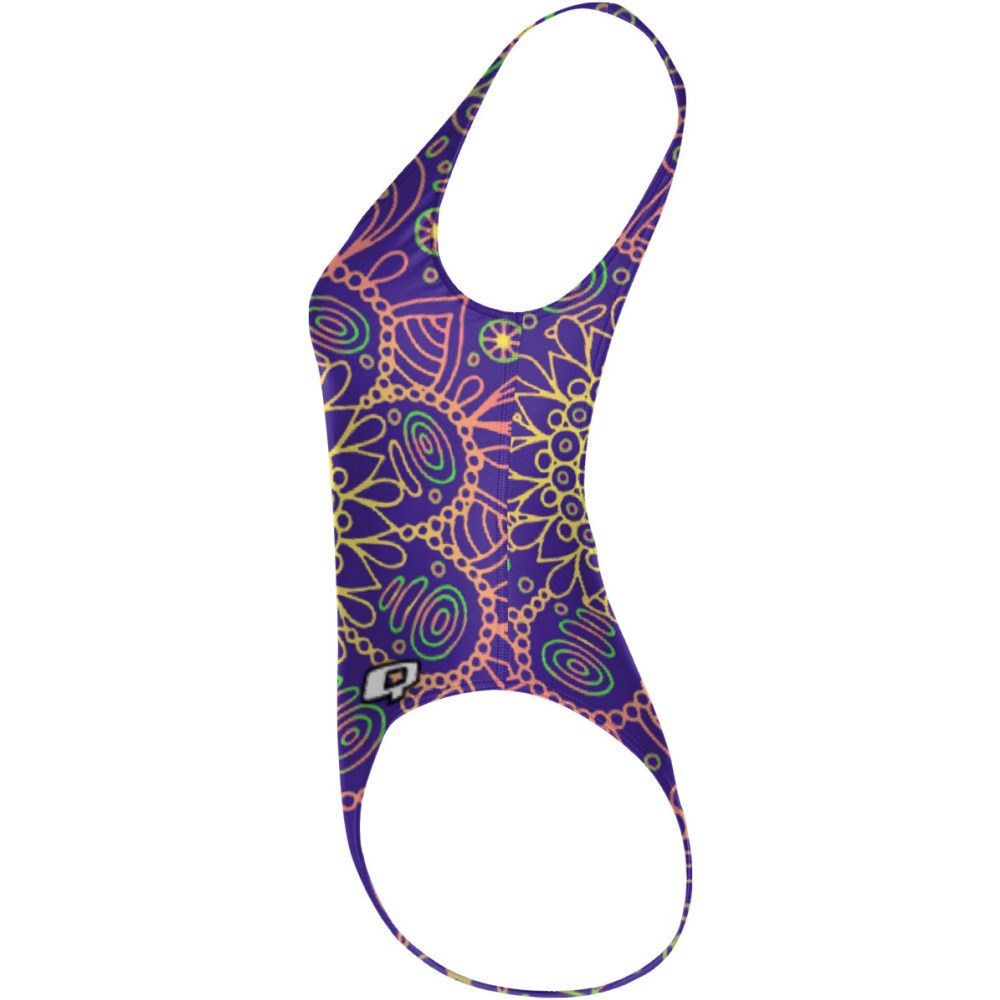 Purple Mandala - High Hip One Piece