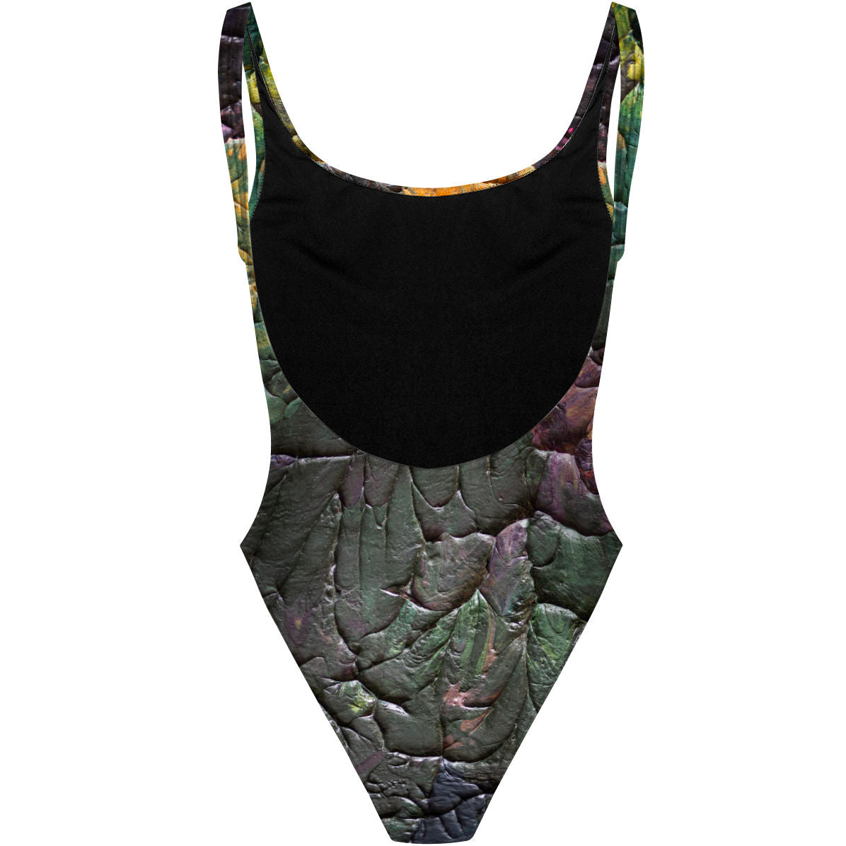 Green Splatter - High Hip One Piece Swimsuit