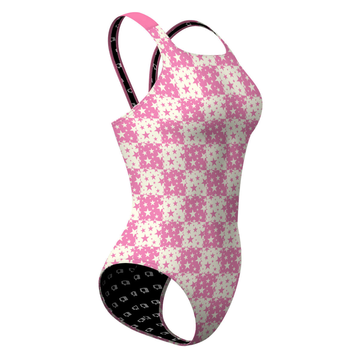 Pink Plaid Stars - Classic Strap Swimsuit