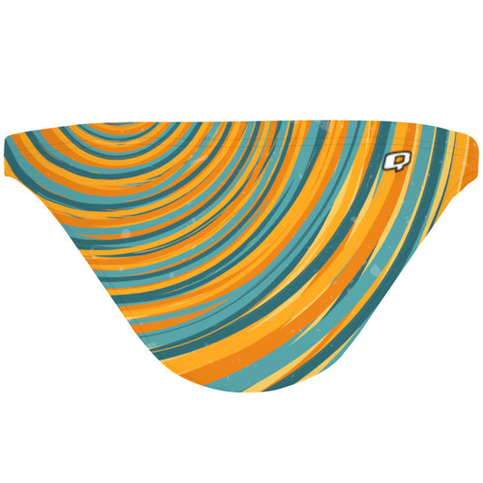 Blue and Yellow Sunset - Tieback Bikini Bottom