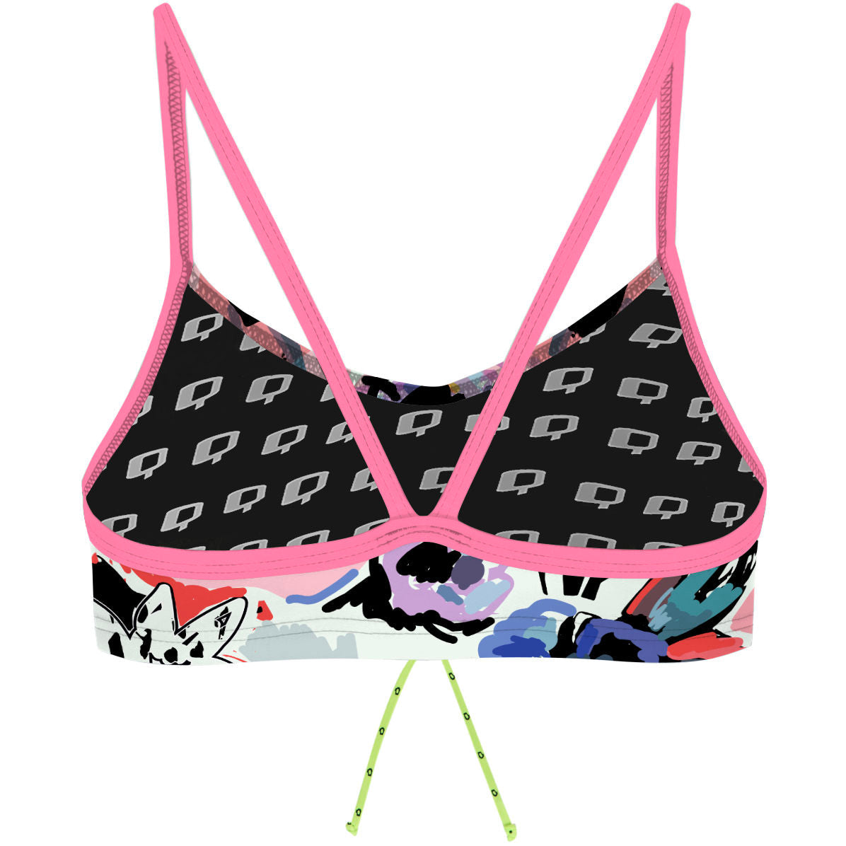 Floral Splash - Bandeau Bikini Top