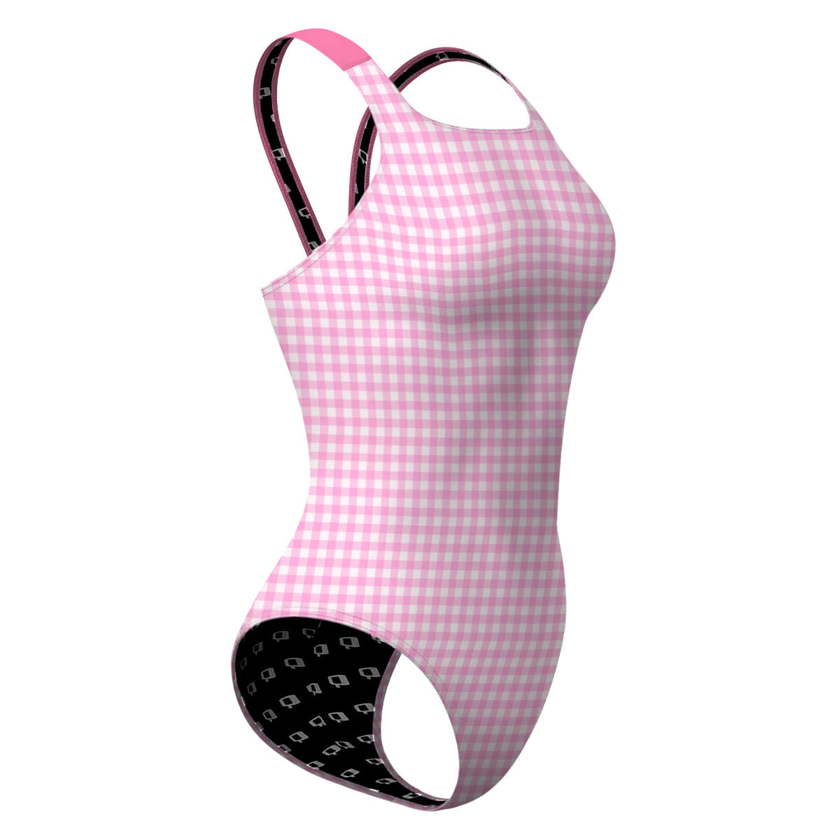 Pink Plaid - Classic Strap Swimsuit