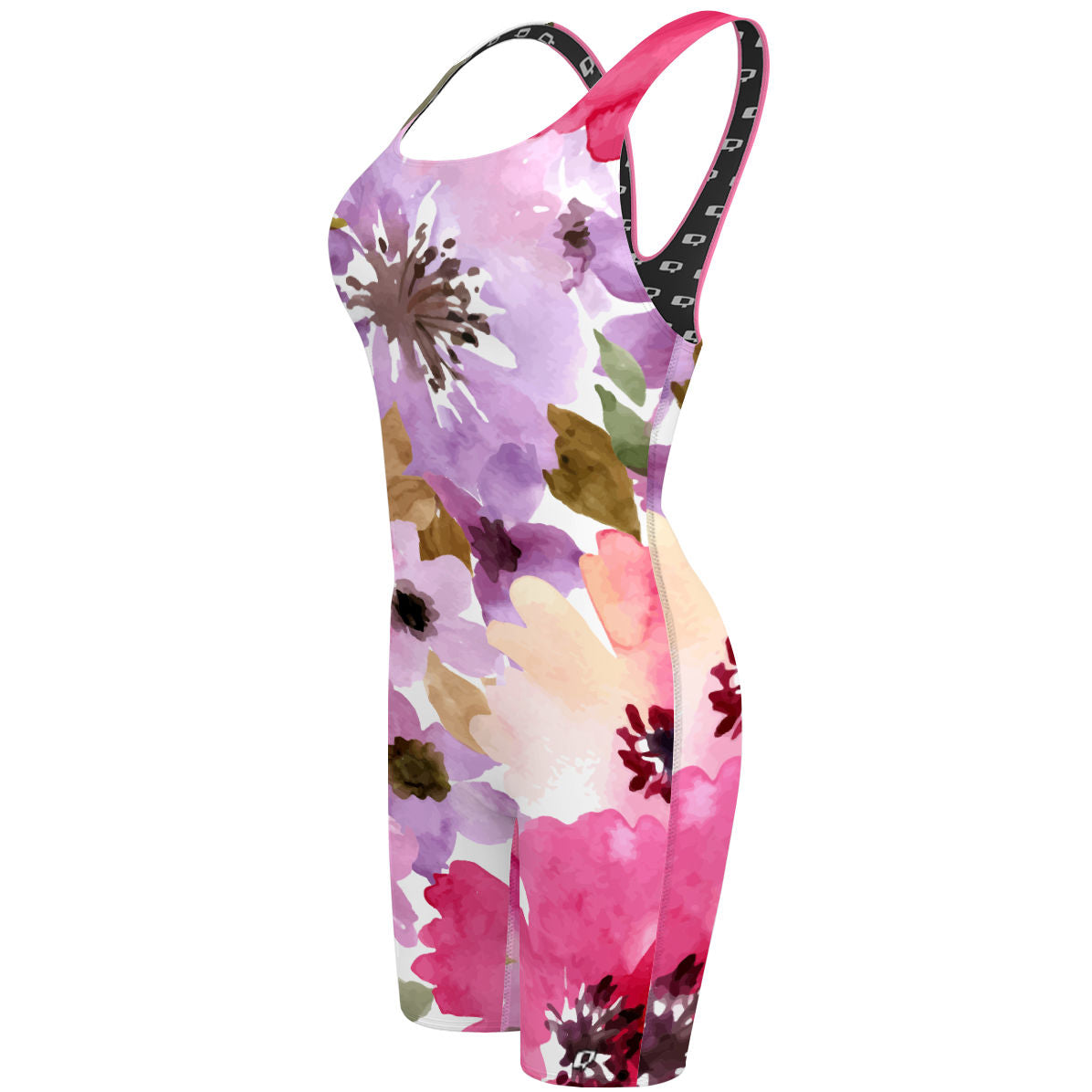 Watercolor Flowers - Classic Strap Long Knee Women Jammer