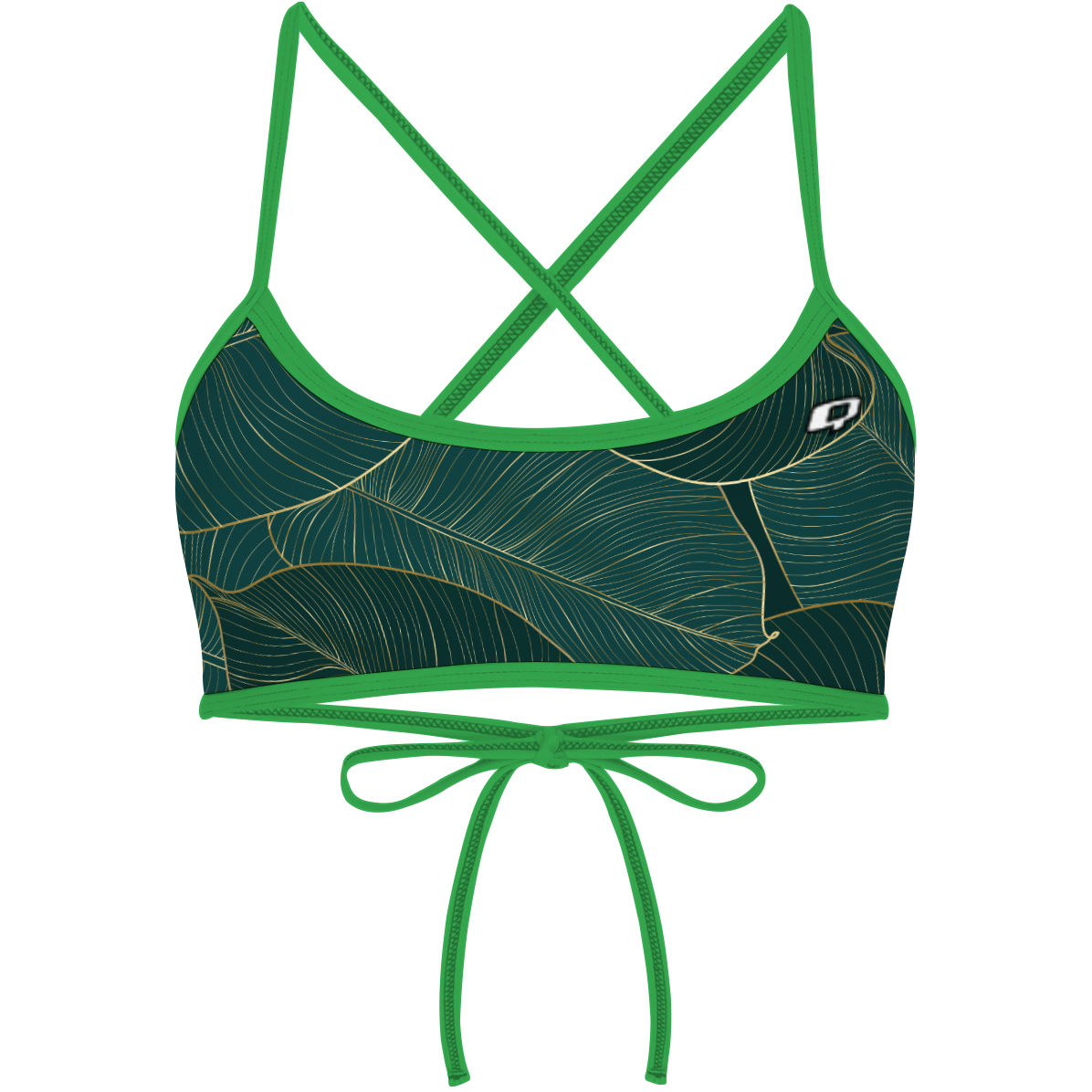 Leafy Green - Ciara Tieback Bikini Top