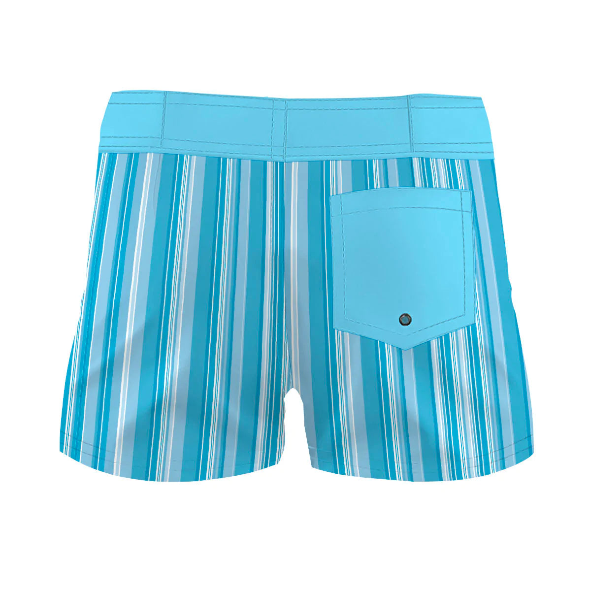 Light Blue Vertical Stripes - Women Board Shorts