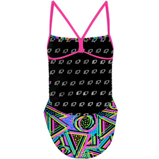 Purple 80s - "Y" Back Swimsuit