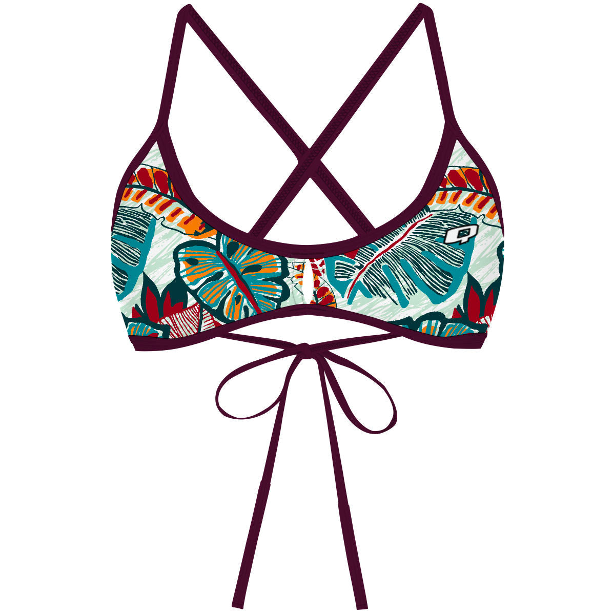 Flower Forest - Demi Tieback Bikini Top
