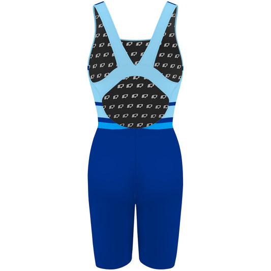 Indigo Blue - Classic Strap Long Knee Women Jammer