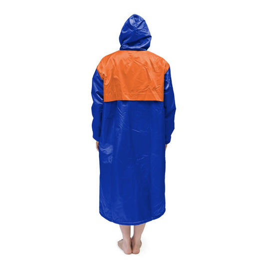 Q Royal & Orange Solid Parka