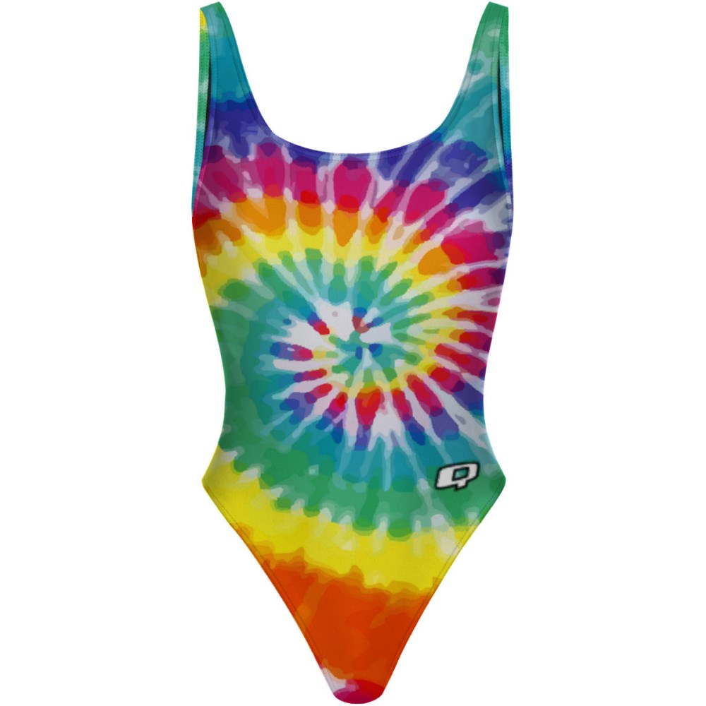 Tie Dye Colors - High Hip One Piece