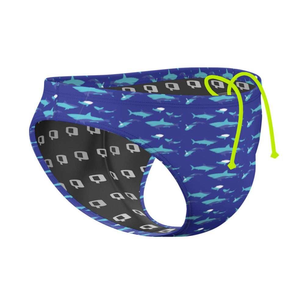 Shark Blue Waterpolo Brief
