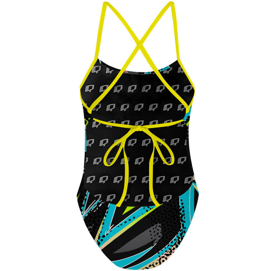 Distortia - Tieback One Piece Swimsuit