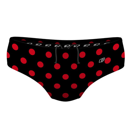 Red-Black Polka Dots - Classic Brief Swimsuit