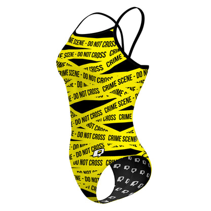 Do Not Cross - Sunback Tank Swimsuit