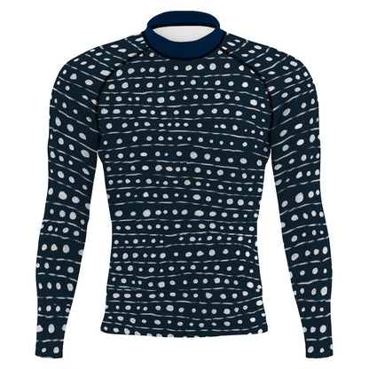 Playera Tiburon Ballena - Surf Rash Guard UPF50+ de Manga Larga para Hombre