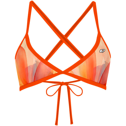 Orange blossom - Tieback Bikini Top