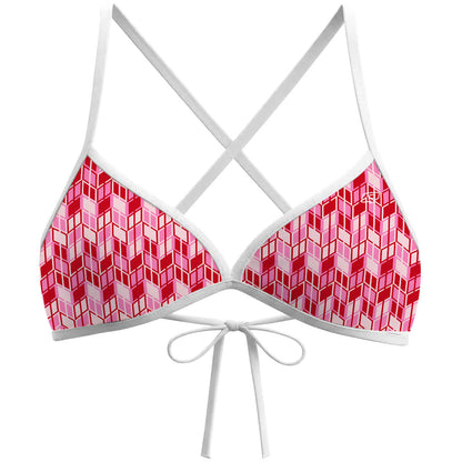 Red Ikat - Bikini Top Tieback