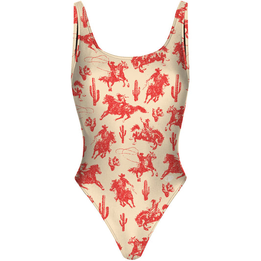 Cowboy Desert - Traje de Baño High Hip de una pieza