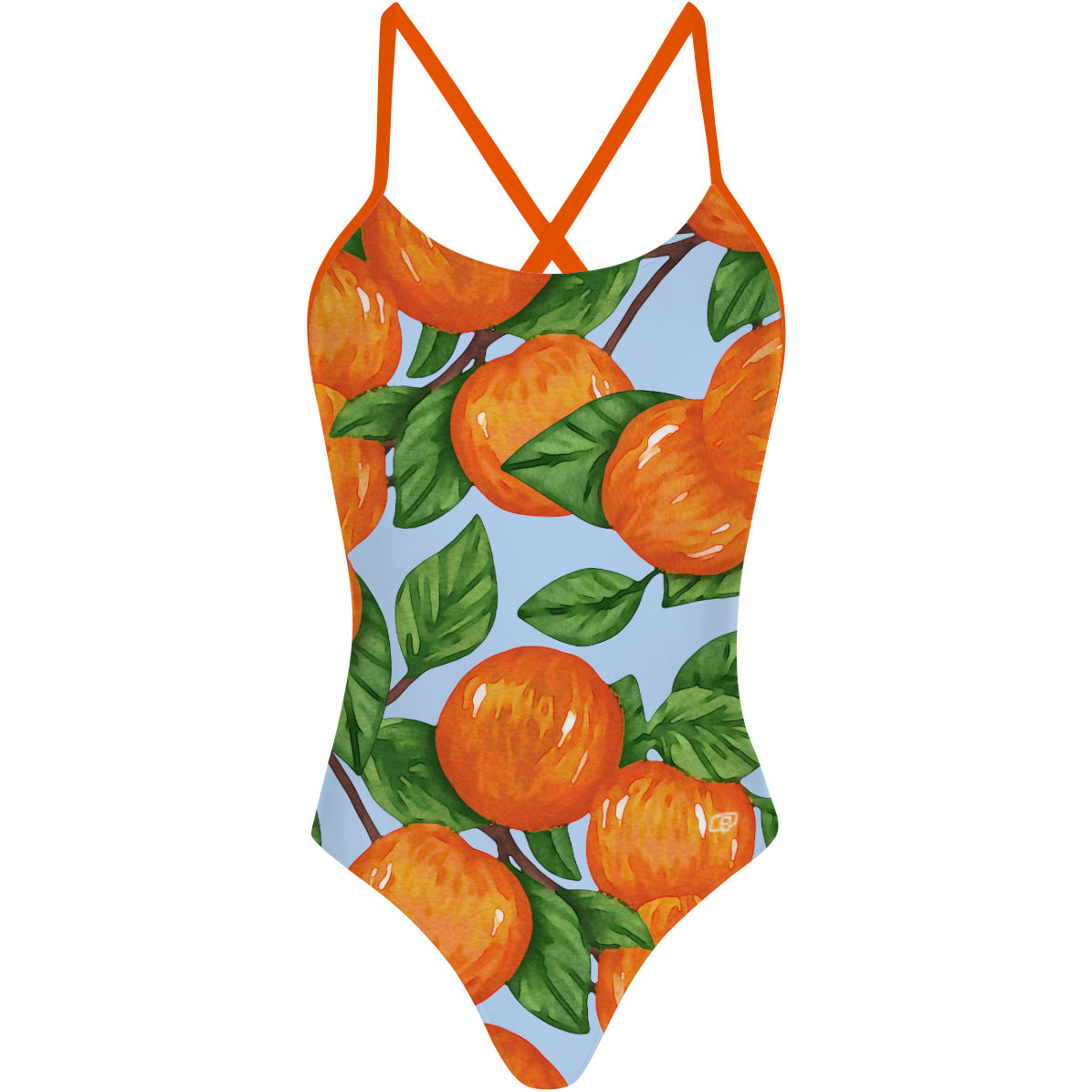 Swimming With Oranges - Traje de Baño Tieback de Una pieza