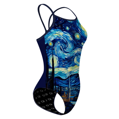 Noche estrellada - Skinny Strap Swimsuit