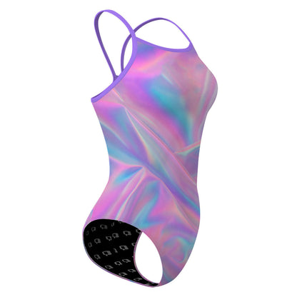 Holographic Swim - Skinny Strap Swimsuit