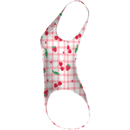 Berry Cherry - High Hip One Piece Swimsuit