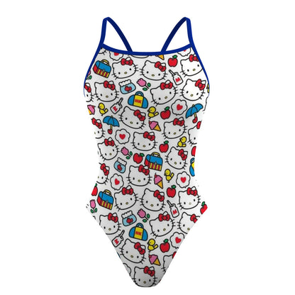 kitty traje blanco - Traje de Baño Sunback Tank