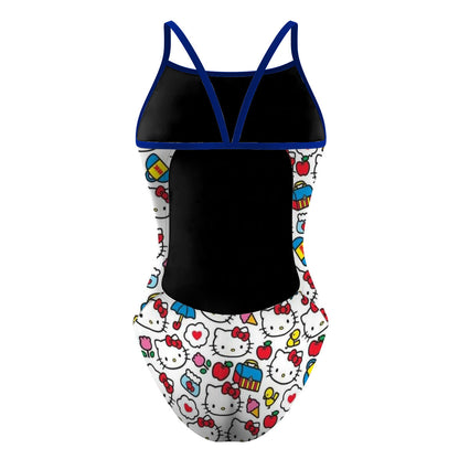 kitty traje blanco - Traje de Baño Sunback Tank
